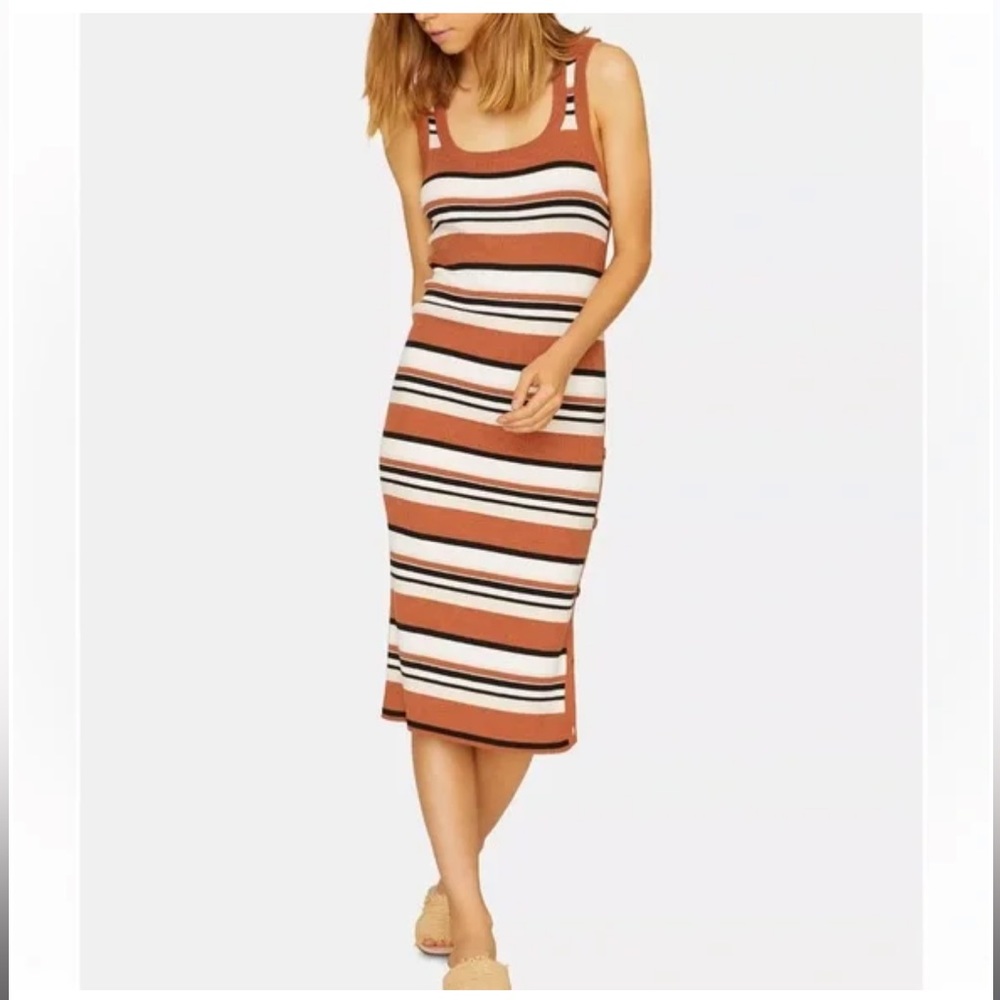 SANCTUARY Knit knee length striped dress. Fits S/M.
